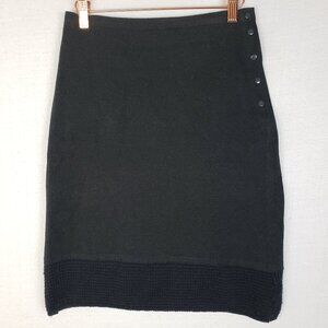 Vintage MK MICHEL KLEIN Paris Pencil Skirt Felt Knit Japan size 38 /US S